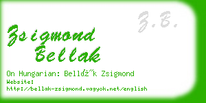 zsigmond bellak business card